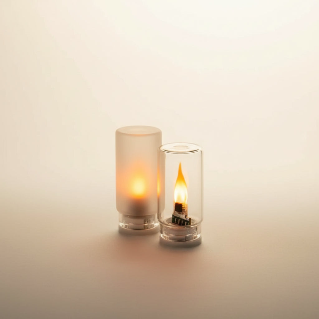 Ember Glow Flame Lamp — Flickering LED Fire Ambient Light