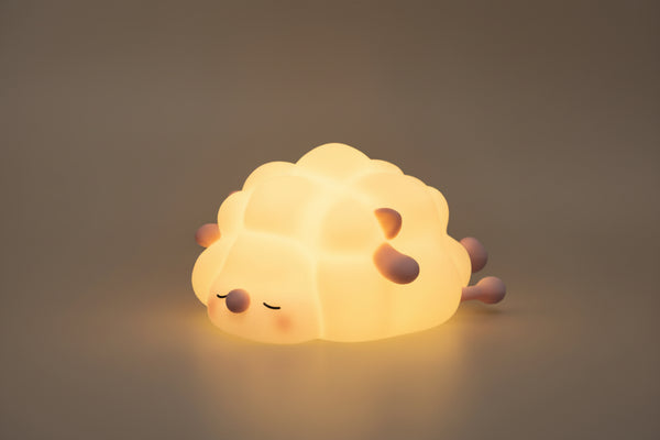 Sheep Silicone Rechargeable Night Light - pink silicone sheep warm glow USB rechargeable bedroom night light | Lumafye