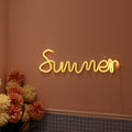 Summer Window LED Modeling Lamp - warm white Summer neon sign terracotta wall dried flowers bedroom shelf decor | Lumafye