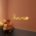 Summer Window LED Modeling Lamp - neon Summer script warm glow bedroom wall display USB powered decorative light | Lumafye