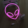 LED Neon Wall Modeling Light - light pink alien head LED neon sign wall light | Lumafye
