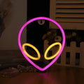 LED Neon Wall Modeling Light - yellow gold alien face LED neon wall light | Lumafye