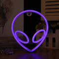 LED Neon Wall Modeling Light - purple alien face LED neon wall modeling lamp | Lumafye
