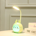 Compact USB Bedside Study Light - green USB powered animal shaped LED study lamp | Lumafye
