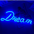 Acrylic Neon Sign Pendant Light - Dream neon sign blue | Lumafye