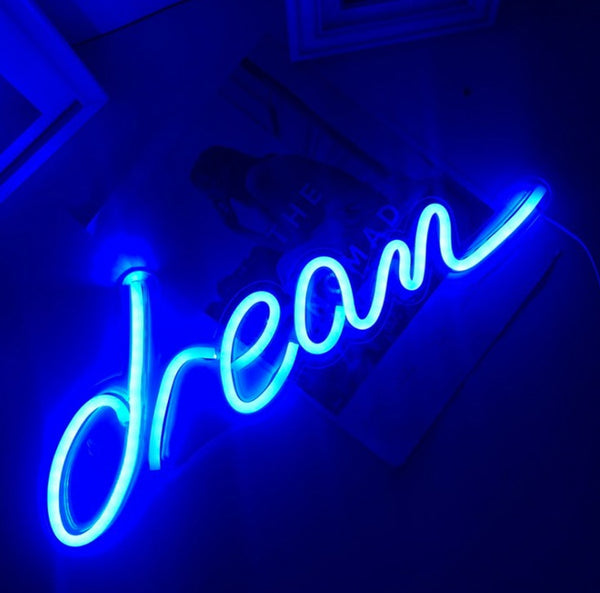 Acrylic Neon Sign Pendant Light - Blue Dream neon | Lumafye