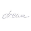 Acrylic Neon Sign Pendant Light - Dream cursive neon sign detail | Lumafye