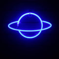 Bedroom Neon Decoration Night Light - saturn ring neon sign blue | Lumafye