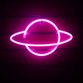 Bedroom Neon Decoration Night Light - saturn ring neon sign hot pink | Lumafye