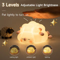 Sheep Silicone Rechargeable Night Light - cute silicone sheep night light USB rechargeable auto-off timer bedroom lamp | Lumafye