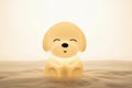 Puppy LED Night Light – warm white silicone puppy lamp glowing softly in a dark room
