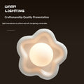Ceramic Flower Wall Sconce - off white flower ceramic lamp warm soft light | Lumafye