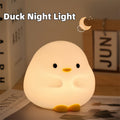 Duck LED Silicone Night Light - cute duck silicone lamp product shot on display stand | Lumafye