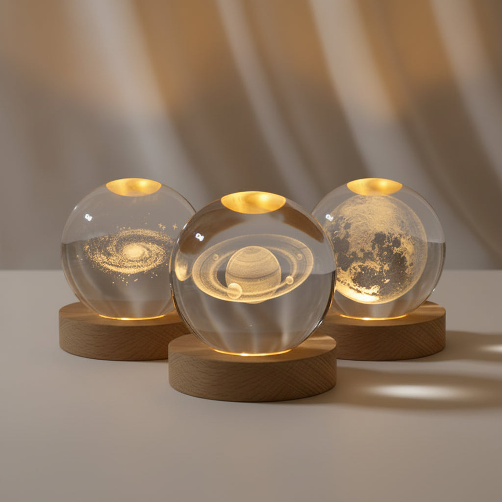 Cosmos 3D Galaxy Crystal Lamp