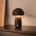 Wooden Mushroom LED Touch Lamp - style B walnut mushroom LED night light USB 2.4W warm white bedside touch lamp | Lumafye