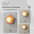 Ceramic Flower Wall Sconce - pink ceramic flower wall sconce pull cord three modes | Lumafye