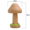 Twisted Beech Wood Mushroom Lamp – full product view, warm amber tone